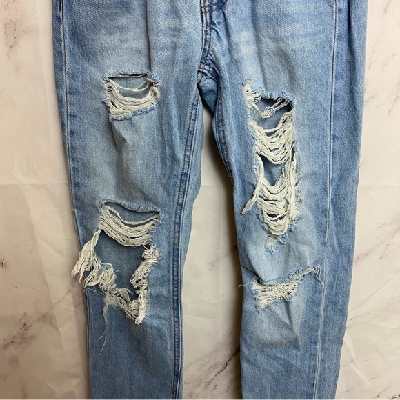 Aeropostale 90s Super High Rise Straight Leg Distressed Jeans - J32 - Picture 5 of 8